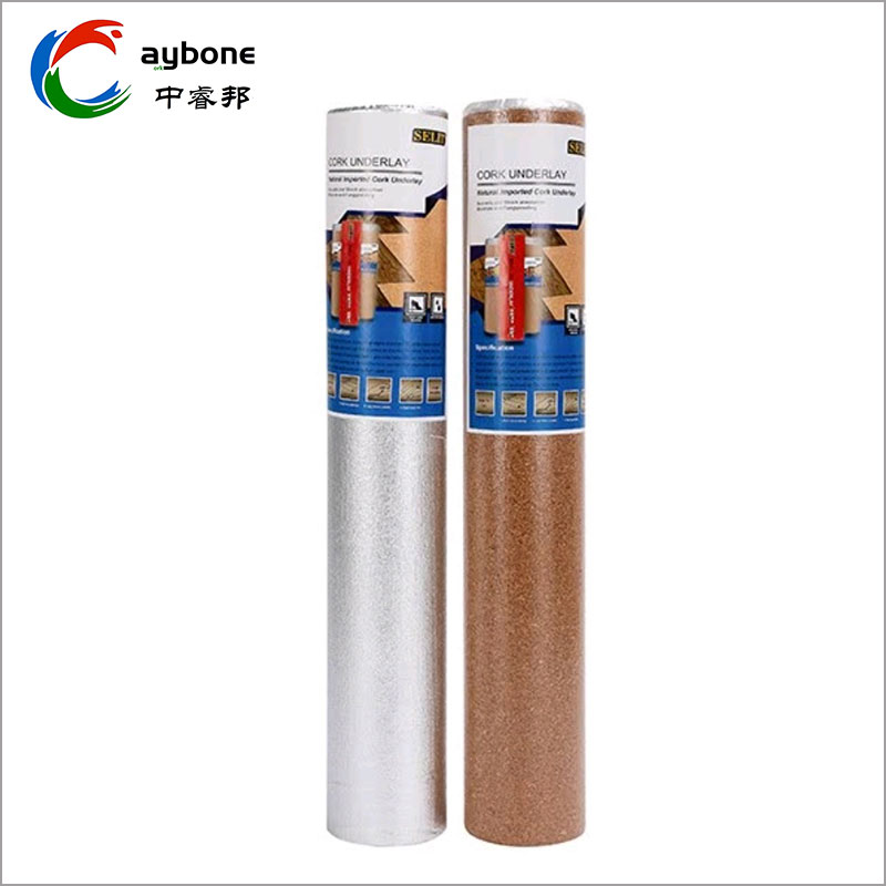 คอร์ก Underlay กับ Alunimium ฟอยล์